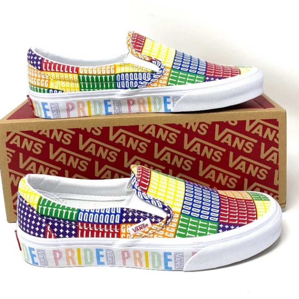 Vans Pride Slip-ons Size 8.5 Women  and Size 7 Men